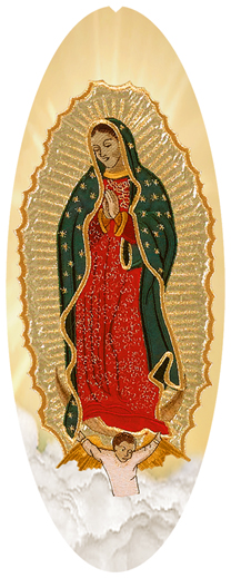 DNSA18-110-GD Lady of Guadalupe Clouds Gold